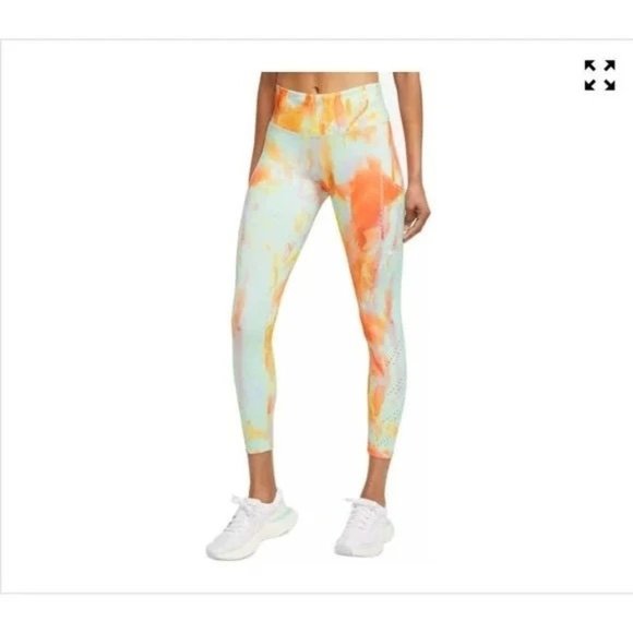 Nike Womens Dri-Fit Mint Foam Epic Luxe Mid Rise‎ Running Leggings XS NWT - Picture 1 of 7